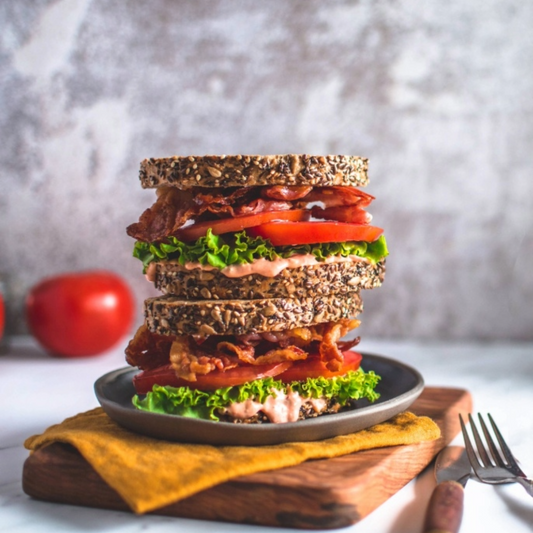 Bacon & posjerte egg med grillede cherrytomater – toppet med ILLE STÆRK Rød Chili