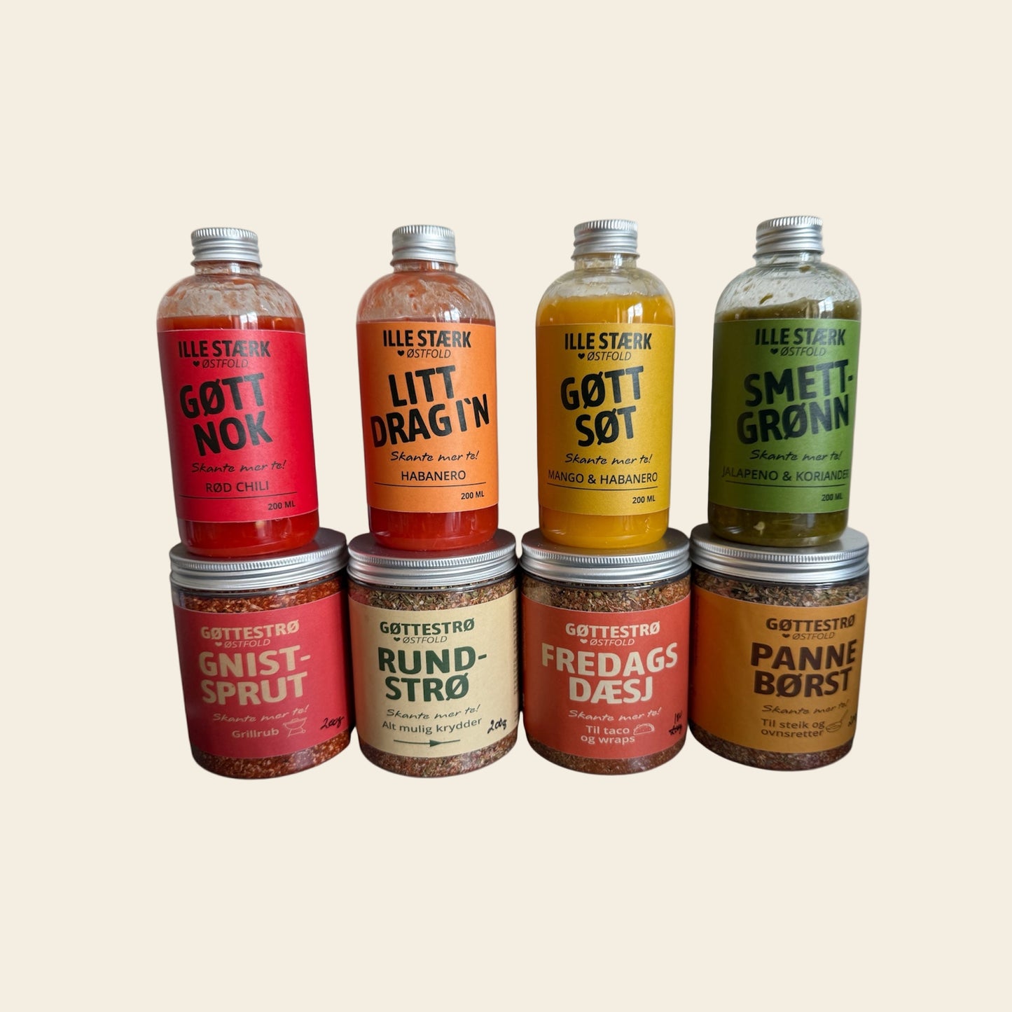 Full dobbelpakke – chilisaus og krydder – Østfold Smakskompani