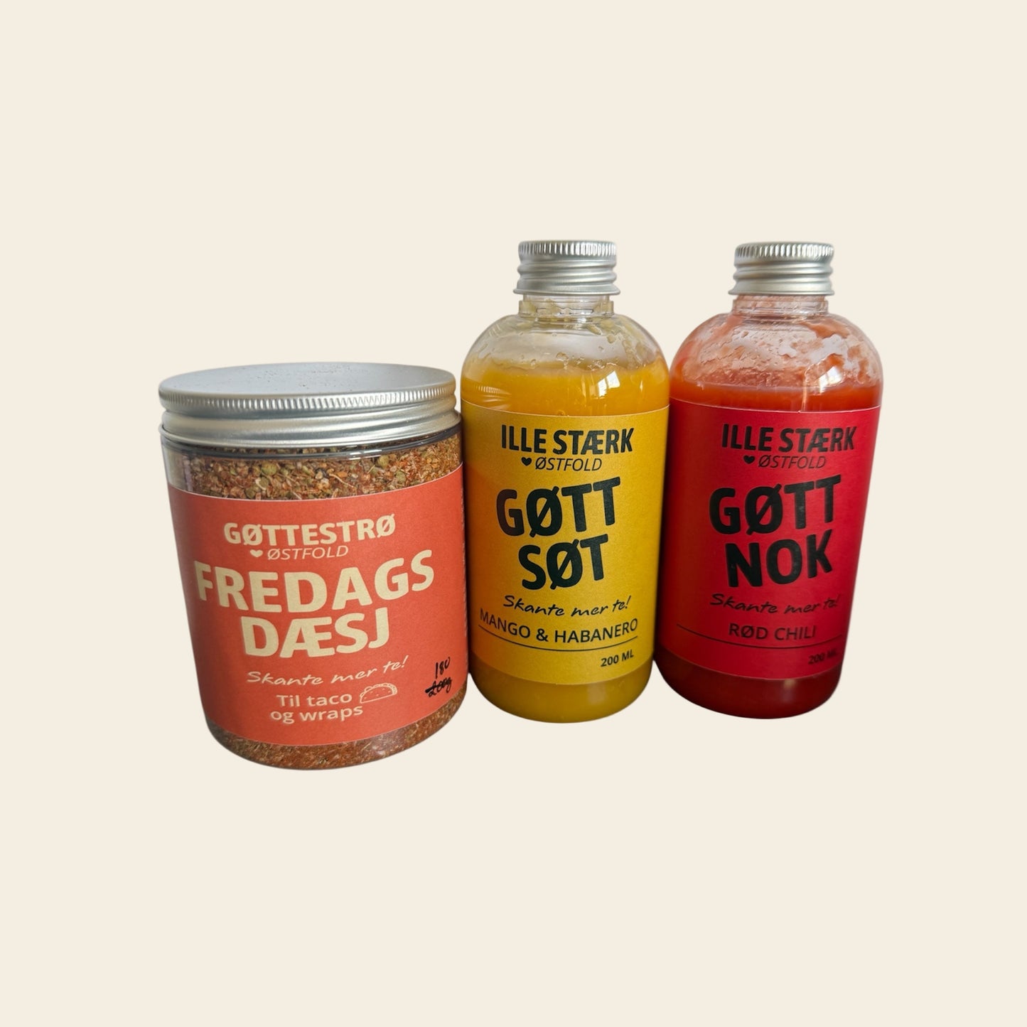 Taco-pakken – chilisaus og krydder – Østfold Smakskompani