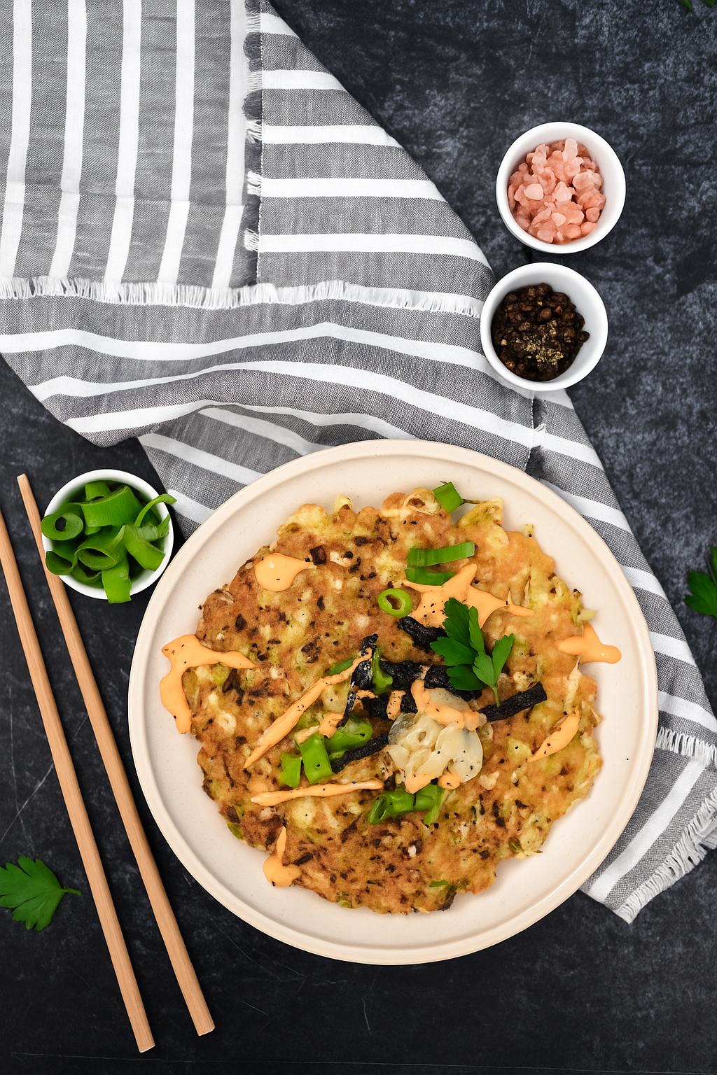 🥢 Okonomiyaki med chilimajones fra Østfold Smakskompani