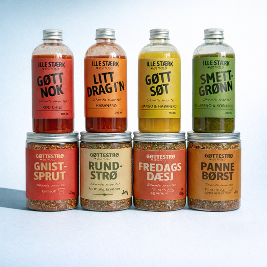 Dobbel gavepakke med chilisaus og krydder